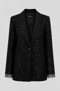 Black Sequin Statement Blazer