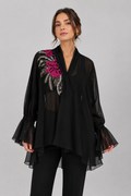 Sheer chiffon blouse