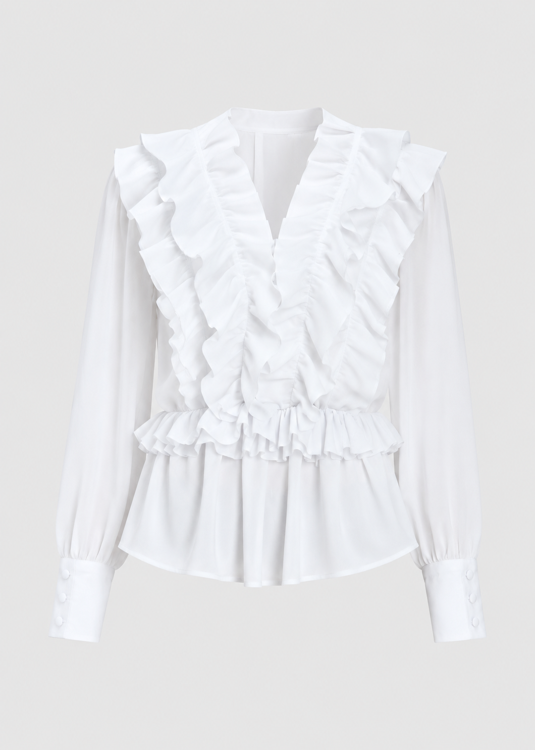 Pleated Ruffle blouse