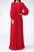 Pleated Maxi Dress