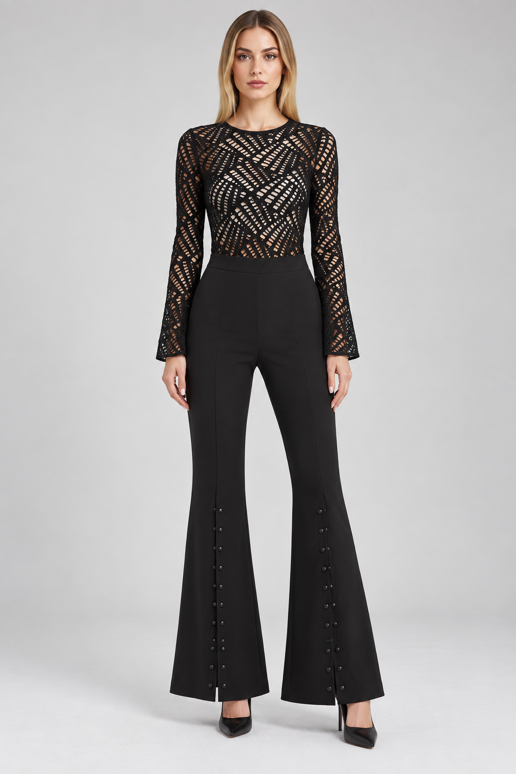 Black lace blouse