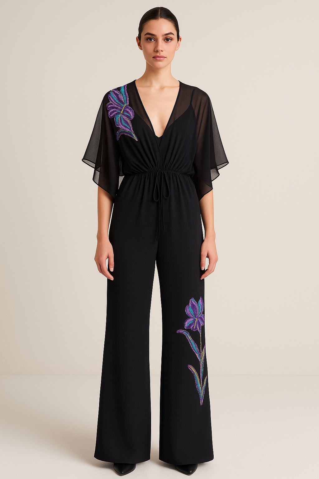 Black Beaded Pants
