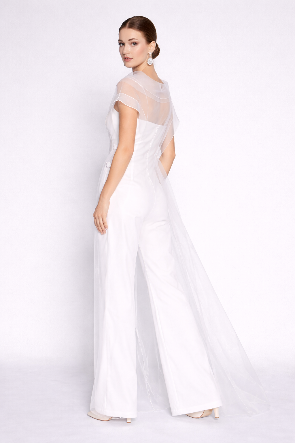 White Overlay Jumpsuit