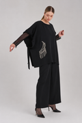 Embellished batwing set
