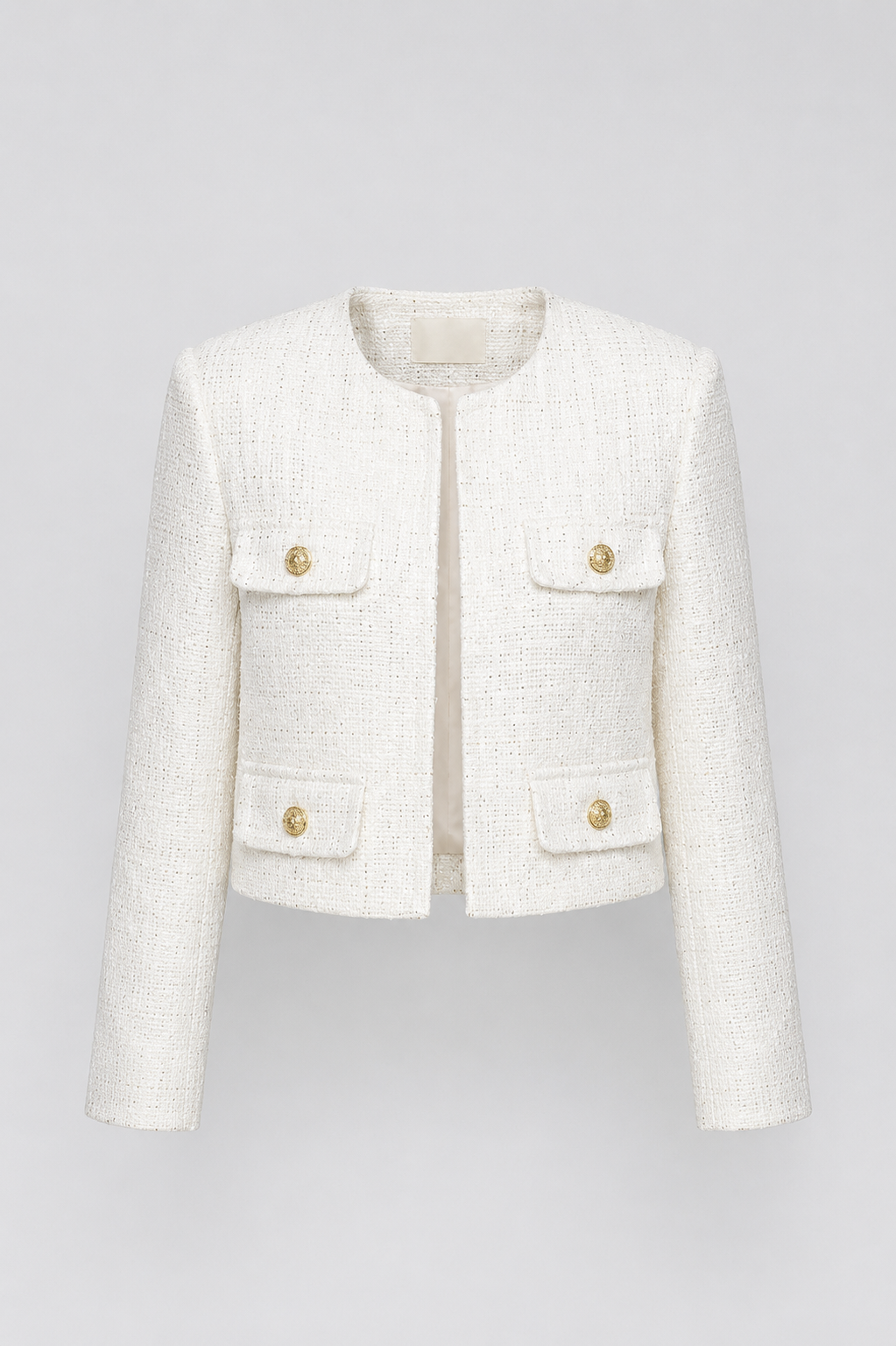 Cream boucle tweed jacket
