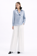 Silver Satin Chain Blouse