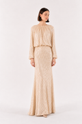 Champagne Glow Sequin Gown