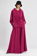 Light Claret Flowing Two-Piece Set