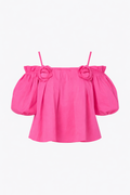The Fuchsia Rosette Top