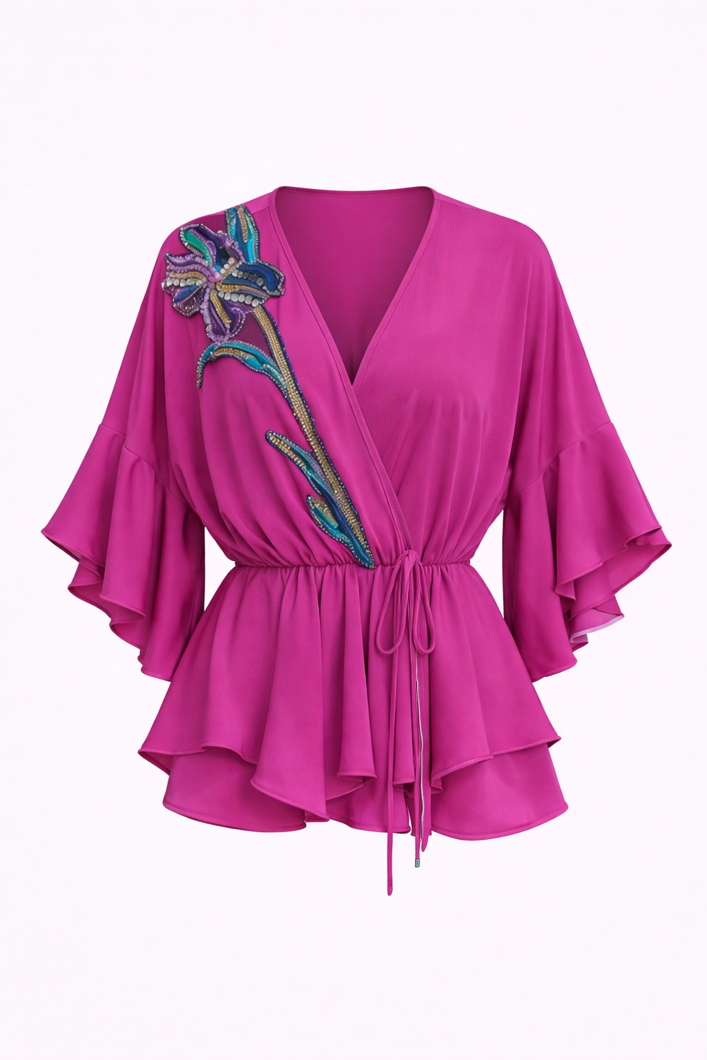 Fuschia Sequin Blouse