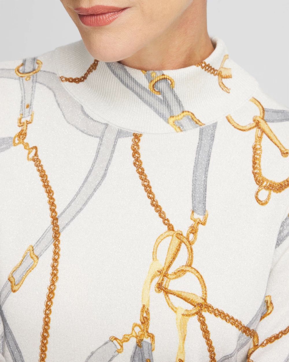 Chain print top