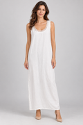Embellished Neckline Sleeveless Maxi Dress