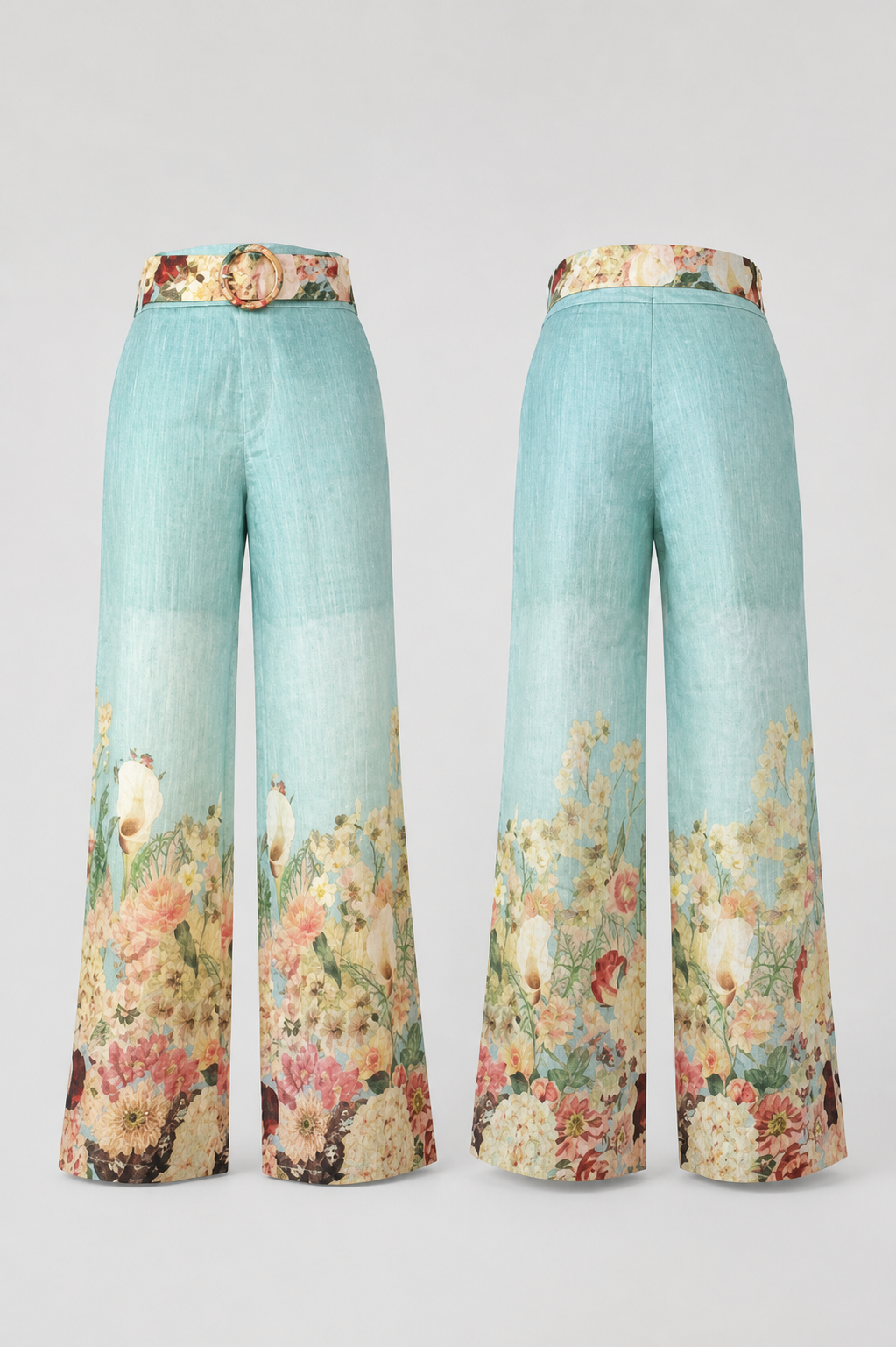 Floral Wide-Leg Statement Pants