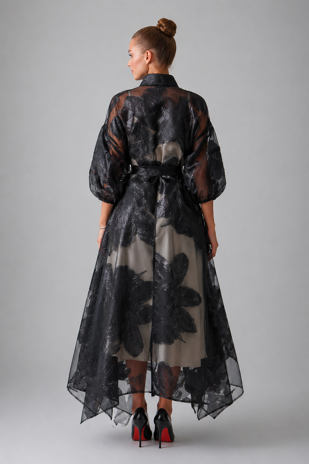 Sheer Floral Organza Dress