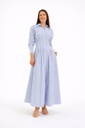Blue Striped Shirtdress