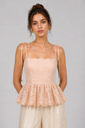 Lace Peplum Corset Top