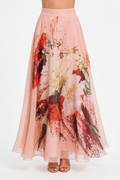 Sheer Floral Maxi Skirt – Blush Bloom