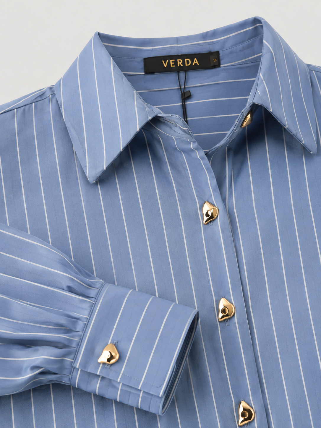 Blue Pinstripe Oversized Shirt