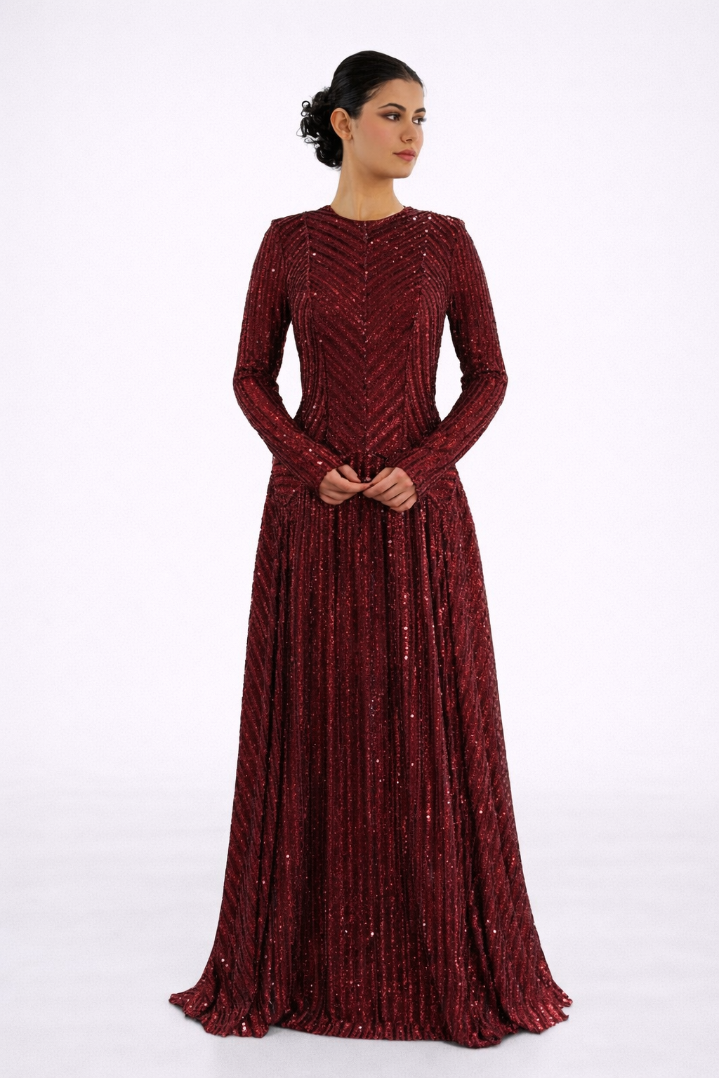 Evening Long Sequined Dress