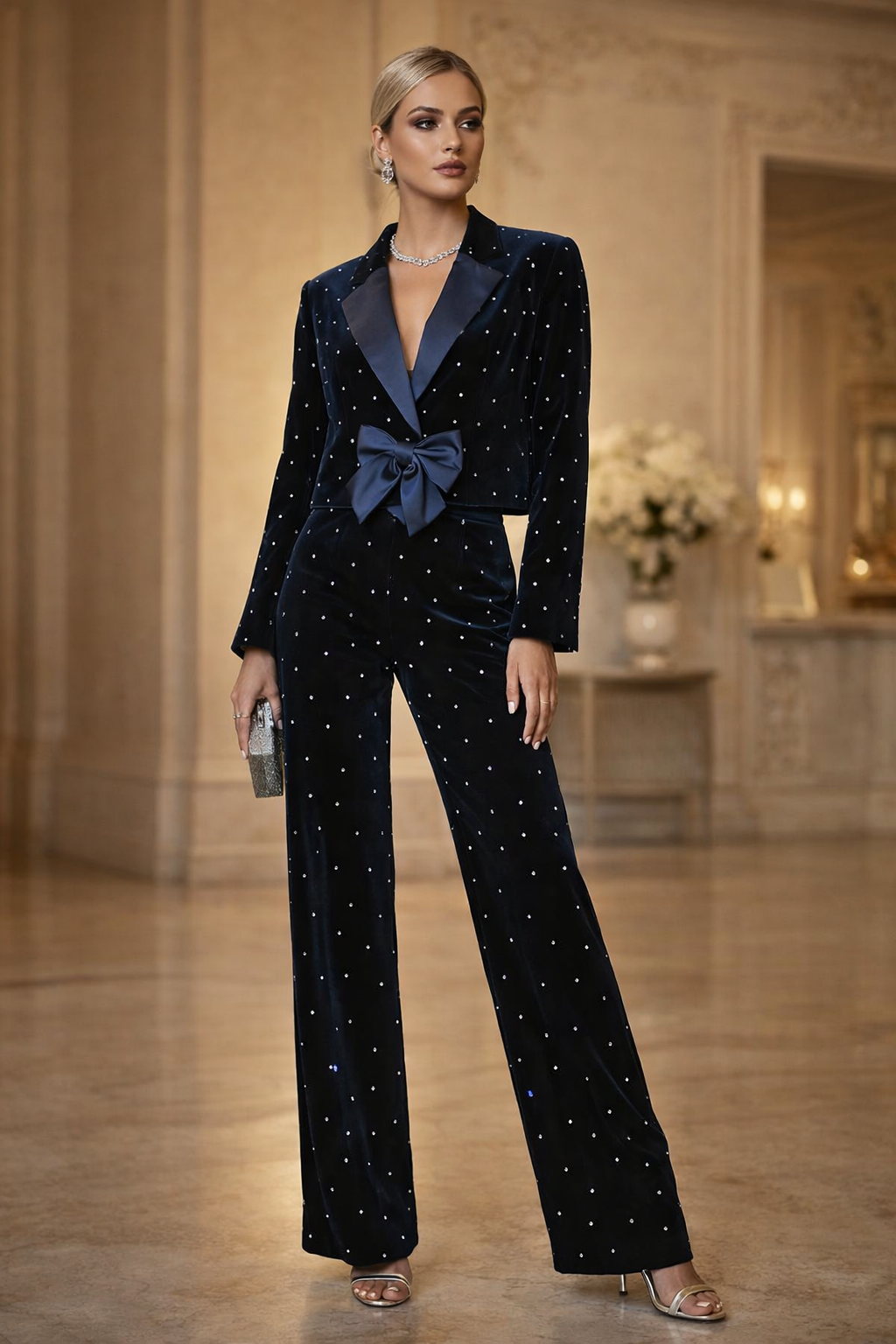 Crystal - Embellished Velvet Jacket