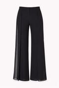 Black Wide-Leg Tulle