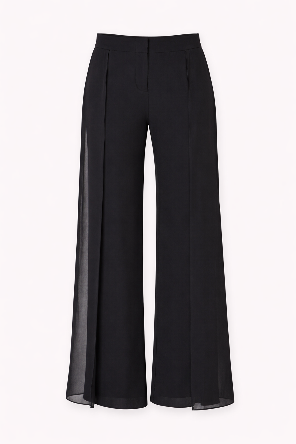 Black Wide-Leg Tulle