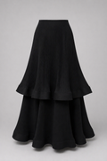 Noir Cascade Pleated Skirt
