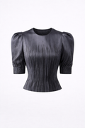 Textured Linear Crop Top