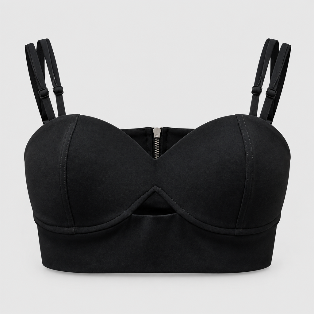 Black Structured Corset Top