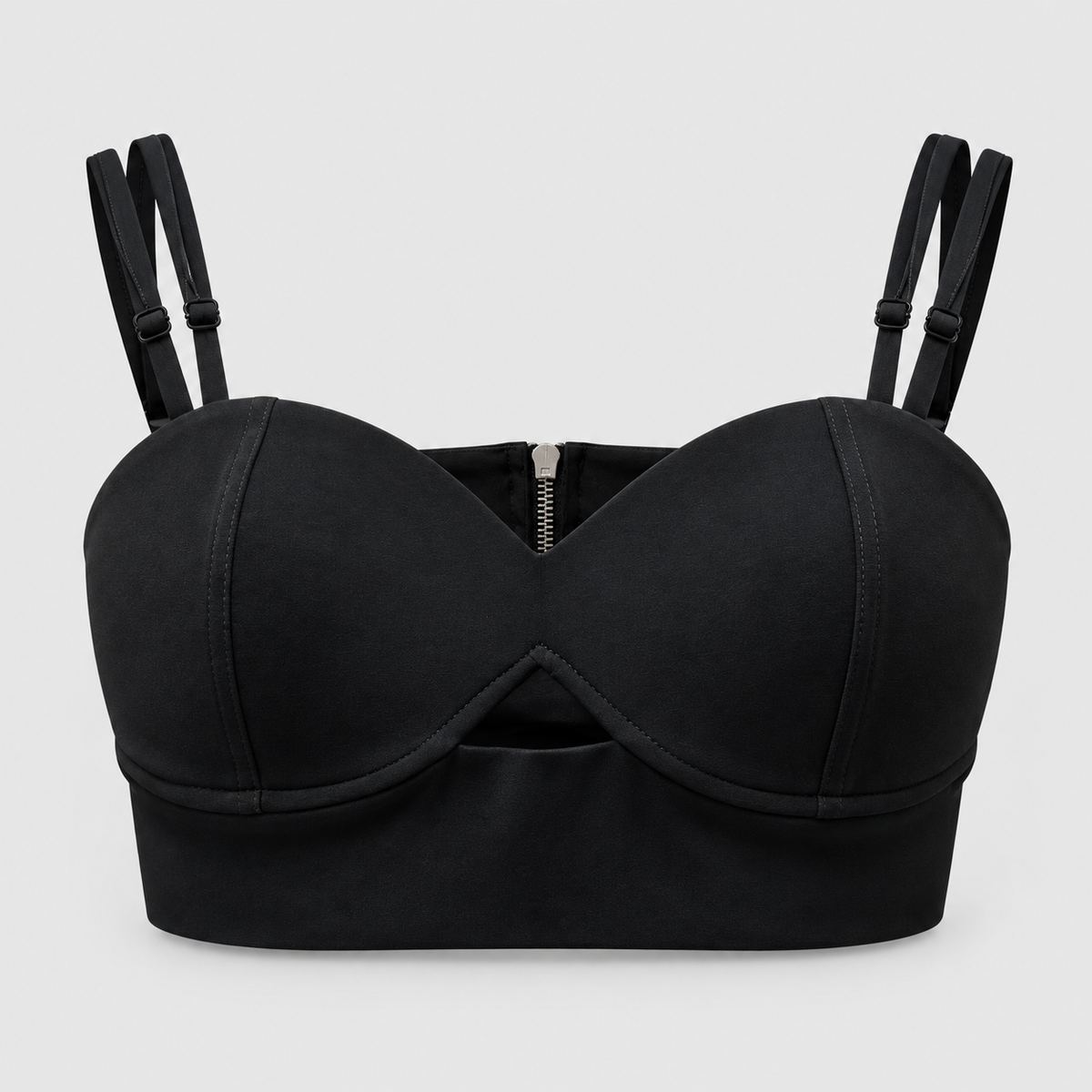 Black Structured Corset Top